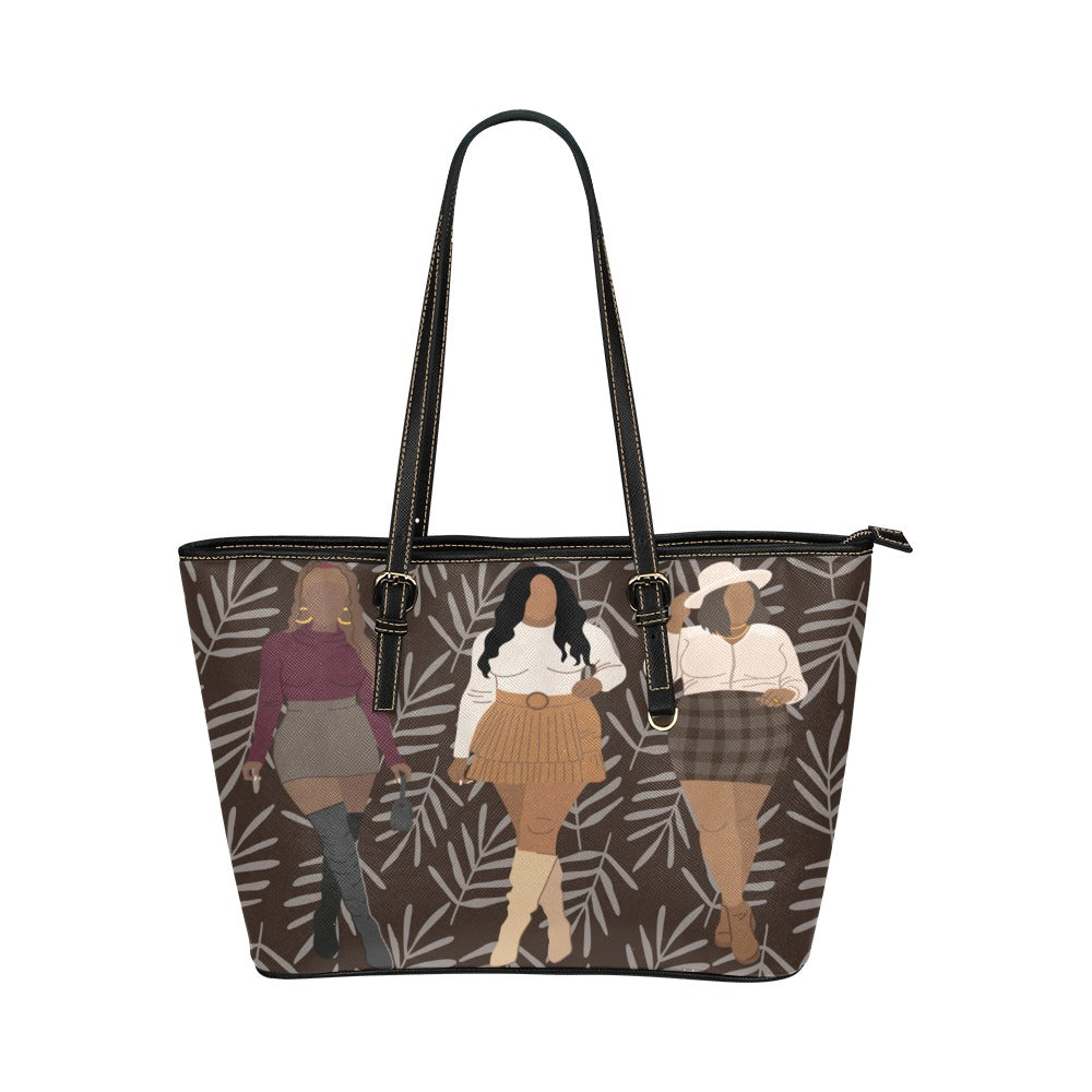 Melanin Leather Tote Bag/Large