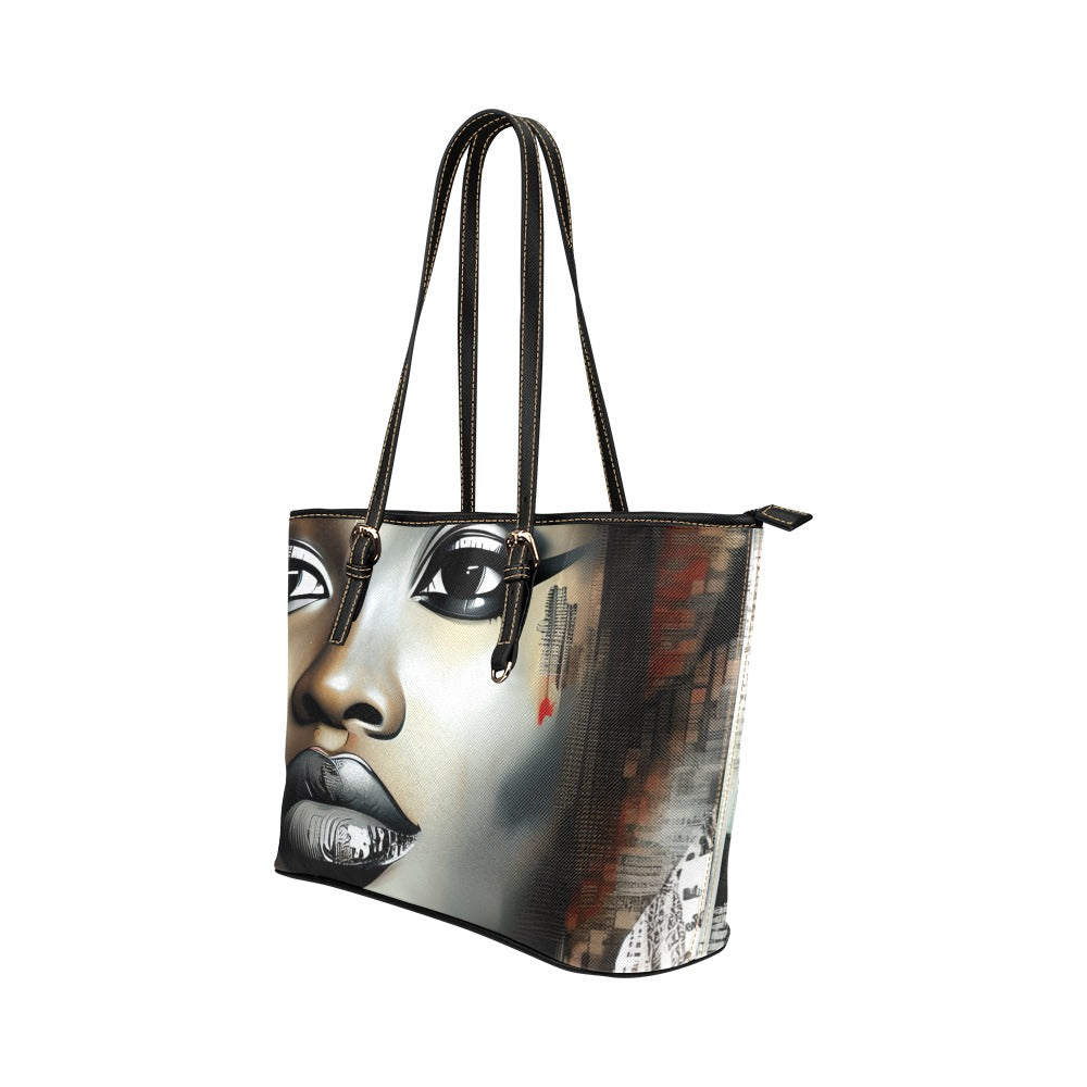 Mesmerized Leather Tote Bag/Large