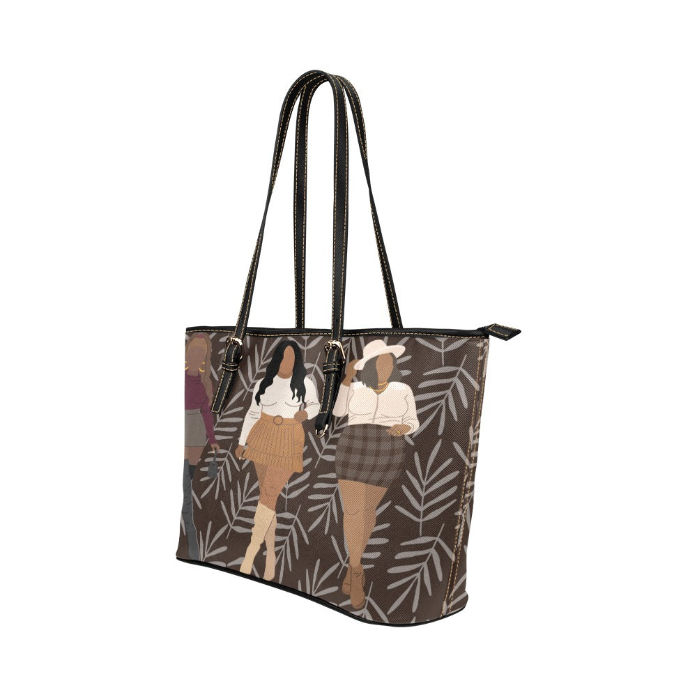 Melanin Leather Tote Bag/Large