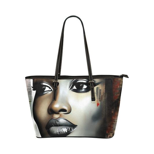 Mesmerized Leather Tote Bag/Large