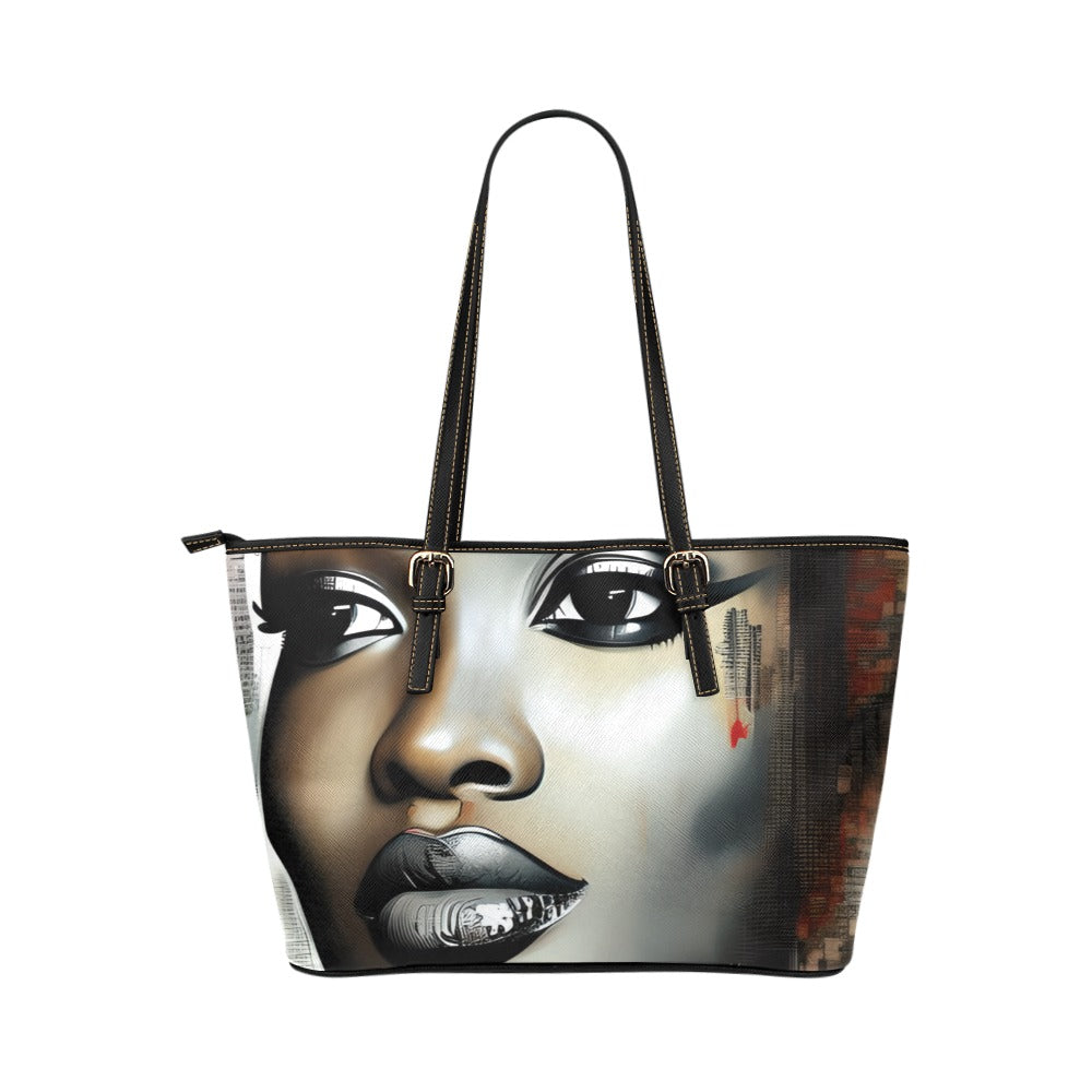 Mesmerized Leather Tote Bag/Large